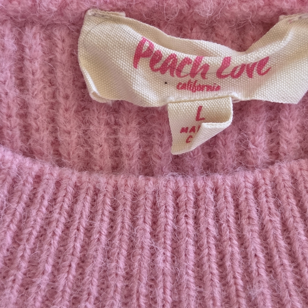 Peach Love California Sequin Nutcracker Sweater Vest Pink Sparkly Holiday Bling - Picture 9 of 16